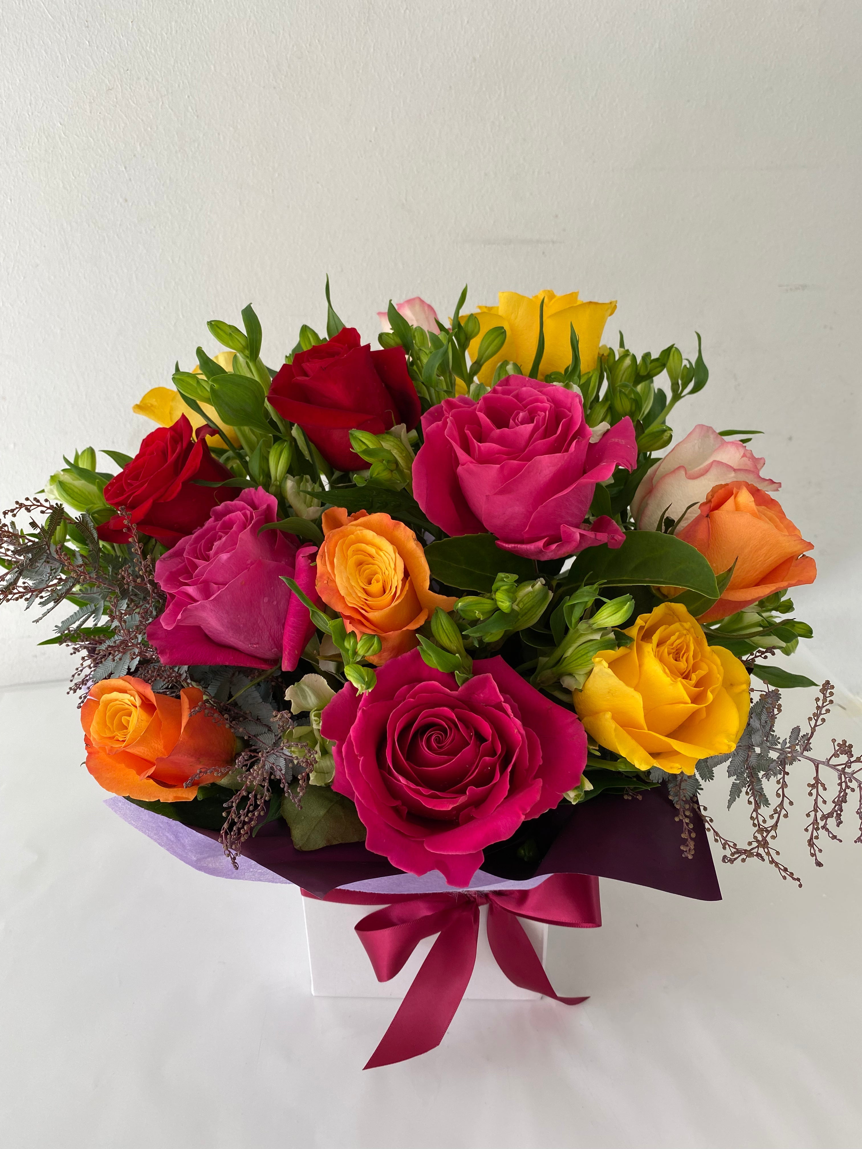 Beautiful and bright mixed colour Roses